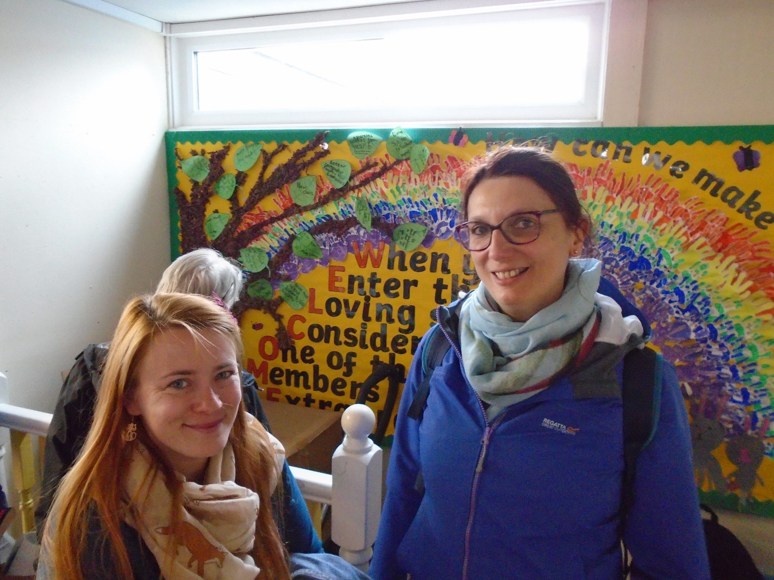 visiting the school