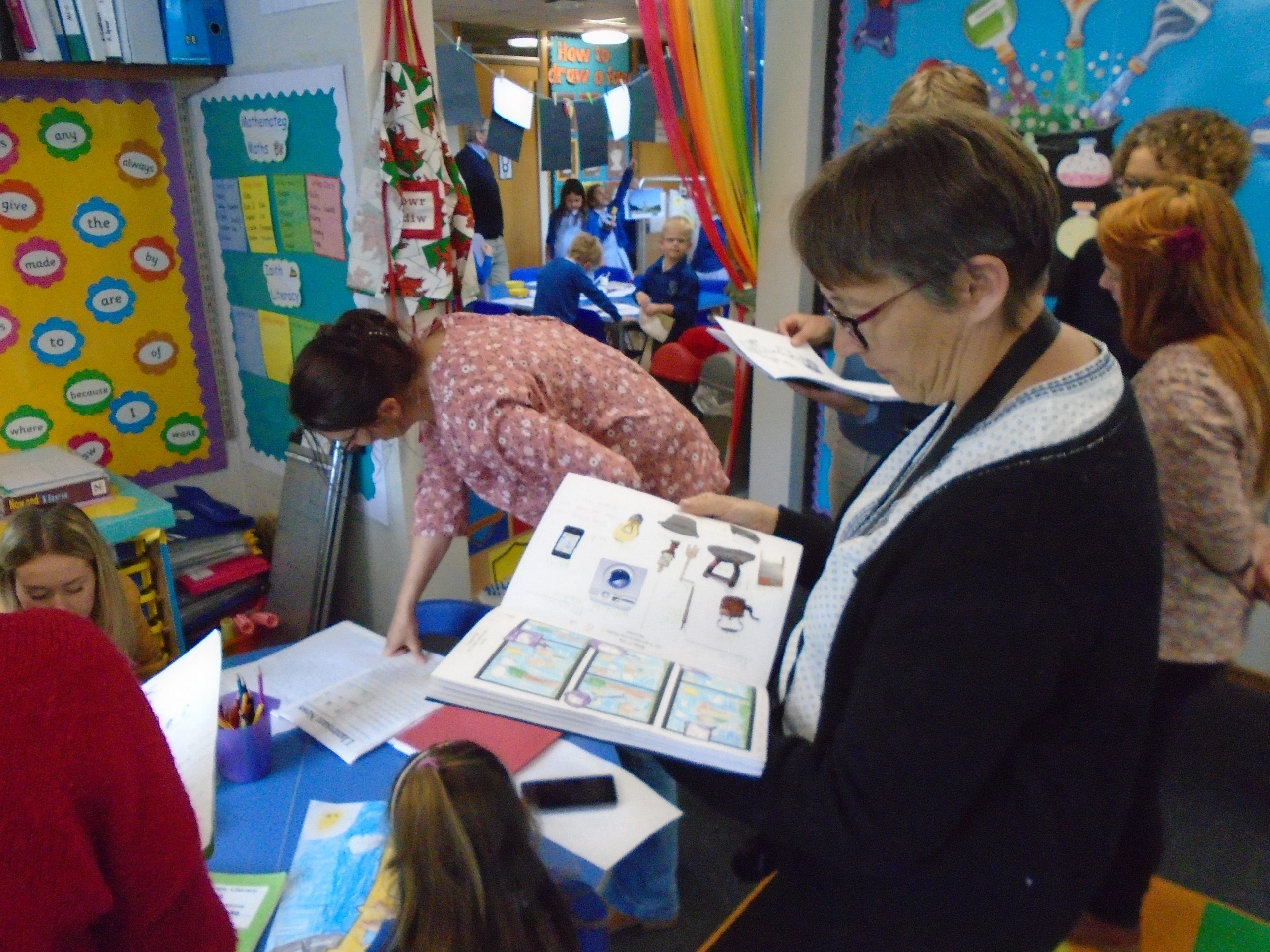 visiting the school